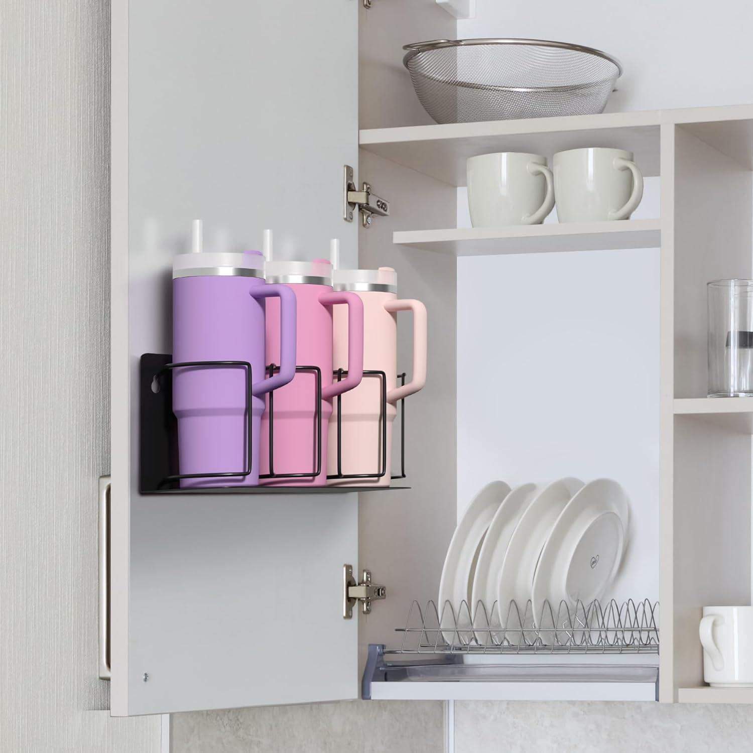 🏆Flash Sale⚡Cup Organizer - Magnetic or Screw Mount Storage for Kitchen, Fridge, or Cabinet