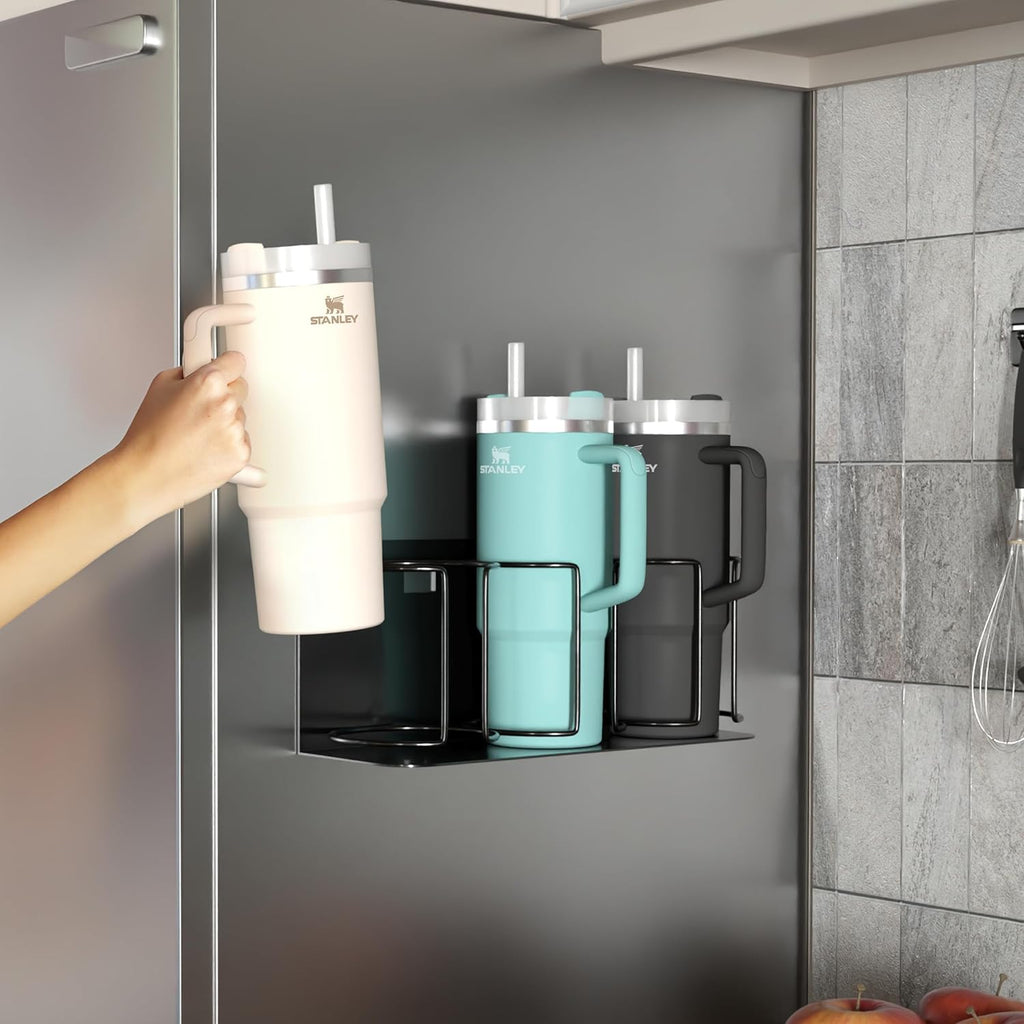 🏆Flash Sale⚡Cup Organizer - Magnetic or Screw Mount Storage for Kitchen, Fridge, or Cabinet