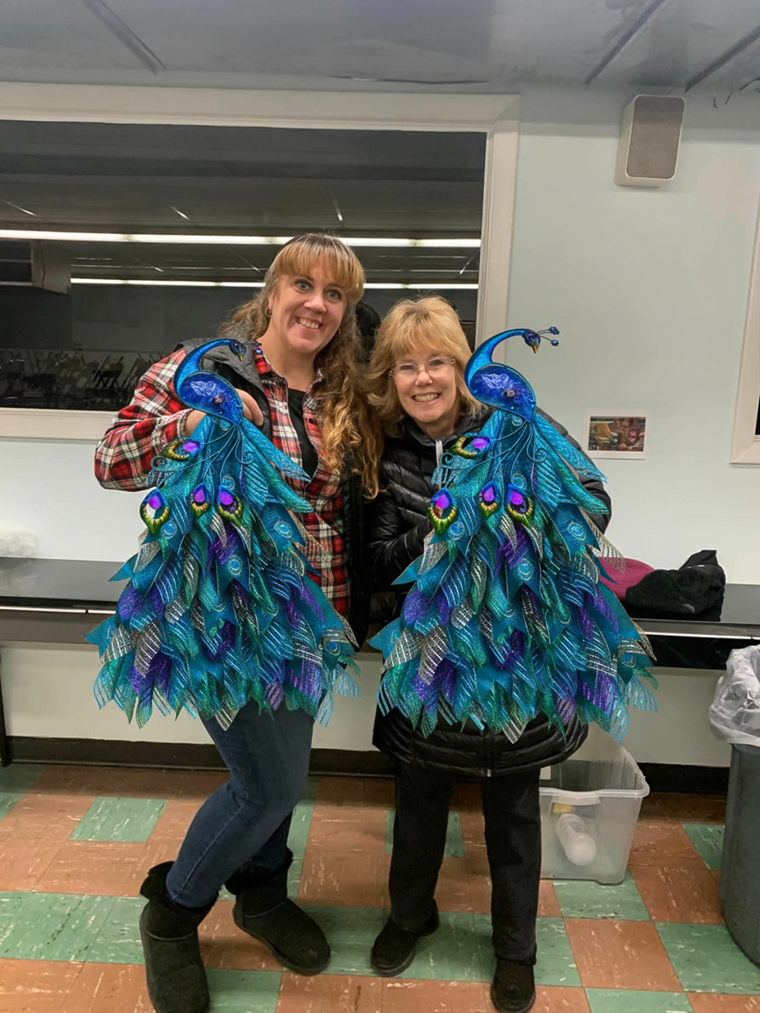 Handmade Peacock Wreath for Front Door