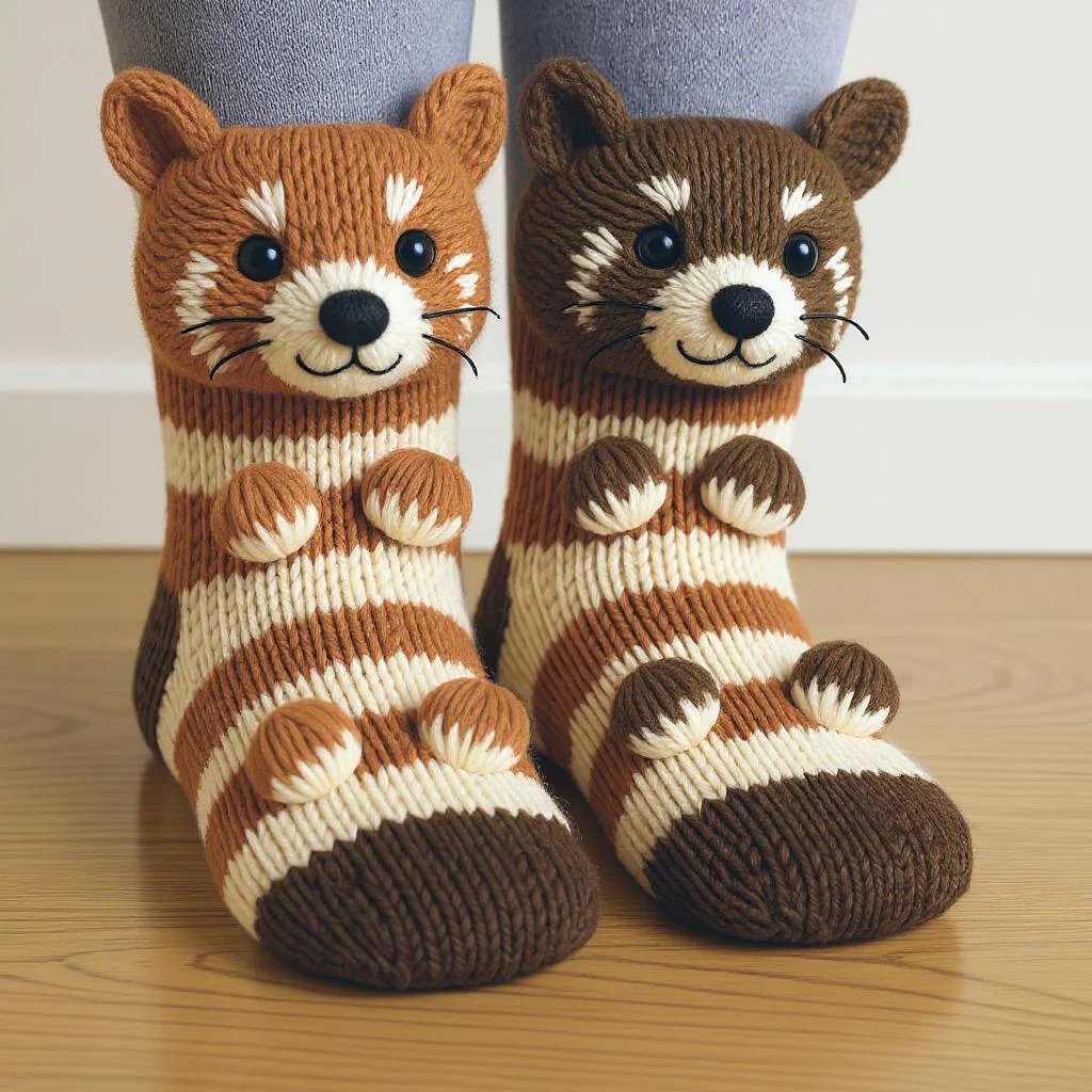 🎁 Last Day 50% OFF – Cosy 3D Knit Animal Socks, Cute & Comfy for You or a Lovely Gift 💝