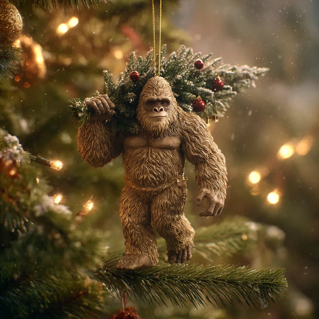 🎄👣Last Day 49% OFF - 2026 Wildlife Wonders CollectionTM  Bigfoot Ornament(3D)🌟