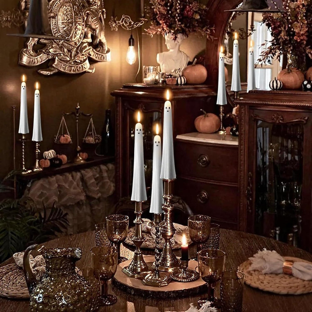 ?50K+ SOLD! Almost Gone ?Ghost Flameless Taper Candles with Remote and Timer